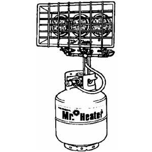 MR. HEATER 115992 MH45T Triple Tank Top Heater, 10000 to 45000 BTU/Hr