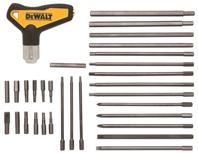 DeWalt 287110 ® RATCHETING T-HANDLE HEX KEY SET, 31 PC