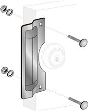 PRO-LOK 3565193 7" Center Rose Latch Protector (Stainless Steel Finish)