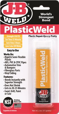 J B Weld 299598 12 Pack 2 oz. Plastic Weld Plastic Repair Epoxy Putty