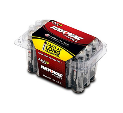 Rayovac 2495893 ALAAA-18 - Alkaline Battery - AAA Size - Ultra Pro Industrial - 18 Pack