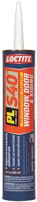 HENKEL CONSUMER ADHESIVES 441111 Loctite PL S40 White Window, Door and Siding Polyurethane Sealant 10-Ounce Cartridge ()
