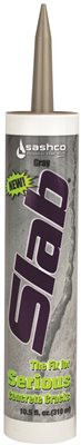 SASHCO 1028331 Slab Concrete Crack Repair Sealant, 10.5 oz Cartridge, Gray (Pack of 1)