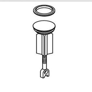 KOHLER POP-UP STOPPER SX-0716871 Kohler replacement part; 1036994-CP.Kohler part n
