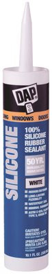 Dap 441066 10.1 Oz Silicone 100% Silicone Sealant White.