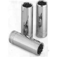SK Hand Tool SKT44713 44713 12 Point 1/4-Inch Drive Deep Socket, 14mm, Chrome