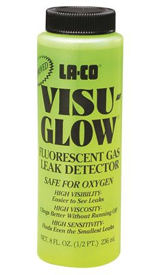 LA-CO 560830 32898 VISU-GLOW Gas Leak Detector, 8 oz. Liquid
