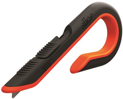 SLICE, INC 2474708 SLICE™ BOX CUTTER WITH 3-POSITION MANUAL BUTTON AND CERAMIC BLADE, BLACK, 2-1/2X3/4X3/10 IN.