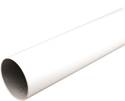 JOHN STERLING 2492084 FAST MOUNT® CLOSET PRO TUBE, STEEL, WHITE, 1-1/4 IN DIA., 8 FT..