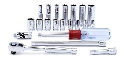 Titan TIT66201 21pc. 1/4in Dr. Metric 6pt. Socket Set (66201) (66201)