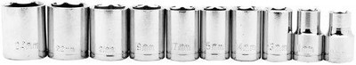 WILMAR WLM1906 Performance Tool (1906) 1/2" Drive 10-Piece Metric Socket Set