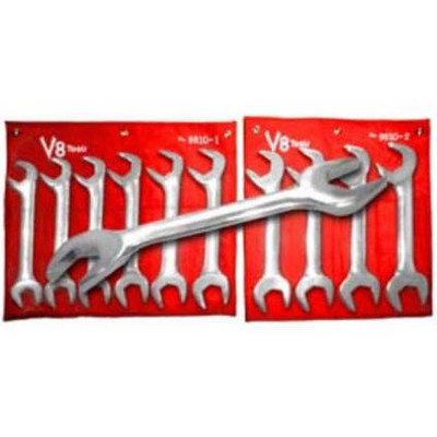 V-8 Tools V8T9810 10Pc Jumbo Angle Wrench Set 1-5/16 - 2"