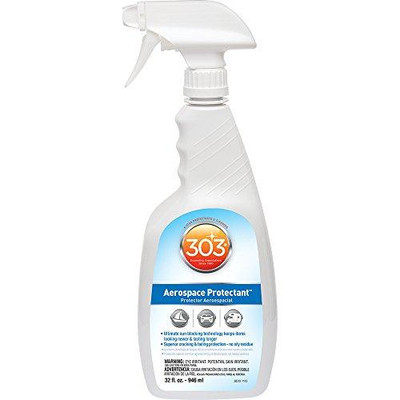 303 TOT30313-CS 303 (30313-CSR) UV Protectant Spray for Vinyl, Plastic, Rubber, Fiberglass, Leather & More – Dust and Dirt Repellant - Non-Toxic, Matte Finish, 32 Fl. oz.