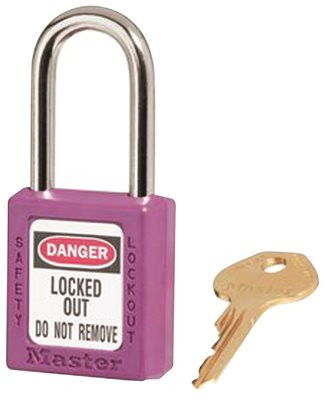 MASTERLOCK 804502  6 Pin Tumbler Purple Safety Lockout Padlock K.D. (Price is for 6 Each/Box).