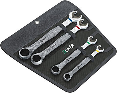 WERA TOOLS LLC WER05073290001 Joker 4pc Metric Ratcheting Combination Wrench Set