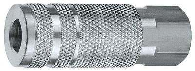 Plews PLW13-435 Tru-Flate 13-435 1/4" Female NPT Coupler, Silver