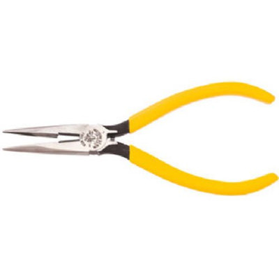Klein Tools KTD203-6 D203-6 Standard Long-Nose Pliers Side-Cutting Yellow 6-Inches