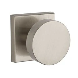 Baldwin HDCONCSR150 HD.CON.CSR Modern Single Dummy Door Knob with Modern Square Trim from th, Satin Nickel