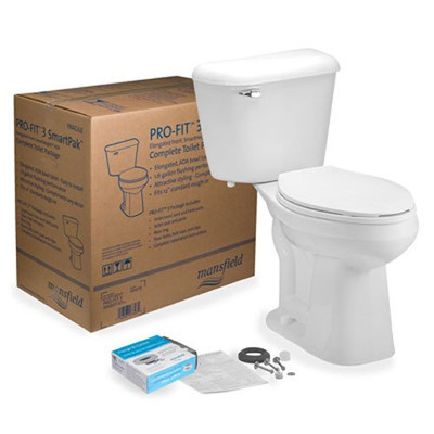 Mansfield 013710017 Mansfield Pro-Fit 3 Elongated ADA 1.6 GPF Complete Toilet Kit