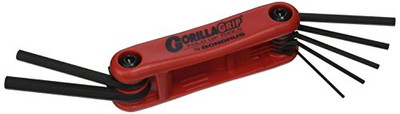Bondhus BND12592 GorillaGrip Hex Tip Fold Up Tool with ProGuard Finish, 7 Piece.