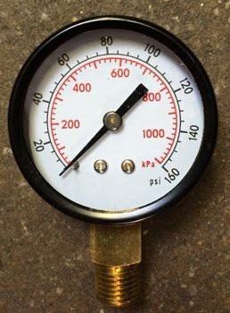 Amflo AMF135DG Replacement Gauge Assembly For No. 135 Inflator Gauges, 1 Pack.