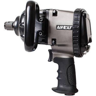 AirCat ACA1880-P-A 1" Drive Pistol Style Impact Wrench, Large, Silver & Black.