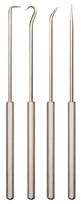 Ullman Devices ULLPH-4 Ullman 4-Piece High Carbon Polished Steel Hook and Pick Set