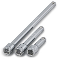 Titan TIT62140 Chrome Extension Set, 3 Piece, 1/2" Drive, 3", 5" and 8"