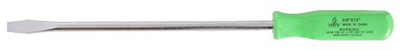 Sunex SUN98221 3/8" by 10" Slotted Screwdriver, Neon Green