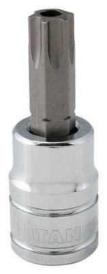 Titan TIT68850 Tools 15450 T50 Tamper Resistant Torx 3/8" Drive Star Bit Socket