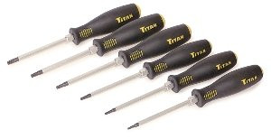 Titan TIT17210 Tools 6-Piece Tamper-Resistant Torx Driver Set