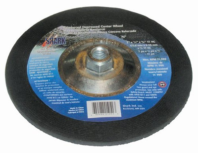 Shark Industries Ltd SRK12753 Shark 7-Inch by 0.25-Inch by 5/8-11-Inch Hubbed Depressed Center Wheel
