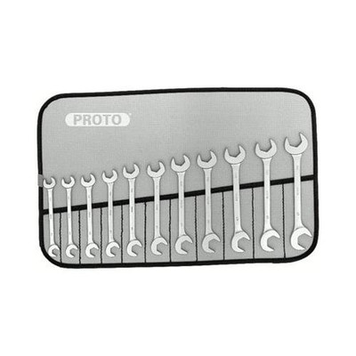 Proto PRO3100M - 11Piece Full Polish Metric Angle Open-End Wrench Set (J)