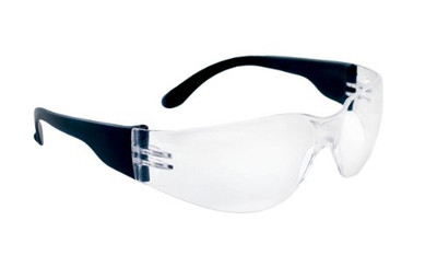 SAS Safety SAS5340 NSX Safety Glasses with Clear Lens, Black Temple, Polybag