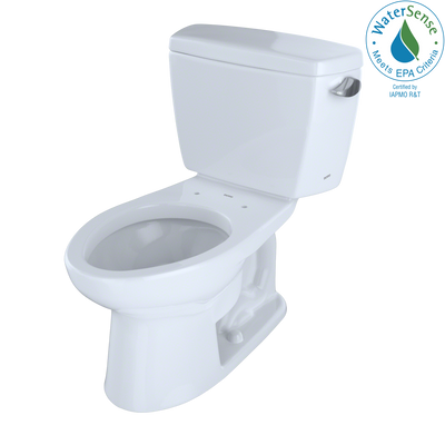 Toto CST744EFR.10#01 CST744EFR.10No.01 Eco Drake Two-Piece Toilet, 1.28-GPF-Right Hand Trip Lever, Cotton
