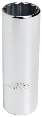 Proto PRO5328M Chrome Socket, 1/2" Drive, 28mm, 12 Point, Deep Proto INDUSTRIAL
