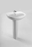 Toto LPT241G#01  Supreme Lavatory and Pedestal with Single Hole, Cotton White