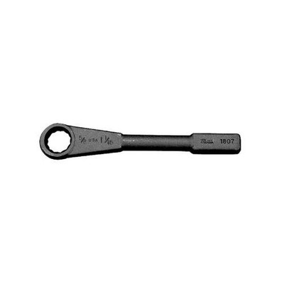 Martin Sprocket & Gear MRT1816B Martin Forged Alloy Steel 2-15/16" Opening Straight Pattern Striking Face Box Wrench, 12 Points Standard, 13-7/16" Overall Length, Industrial Black Finish