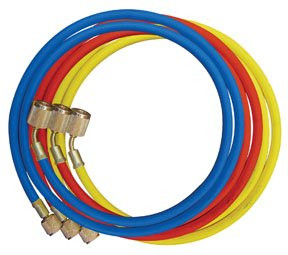 Mastercool MSC45360 Air Conditioning Charging Hose Set, for R12, 3 Standard 60" Hoses, Auto Shut Off Valves