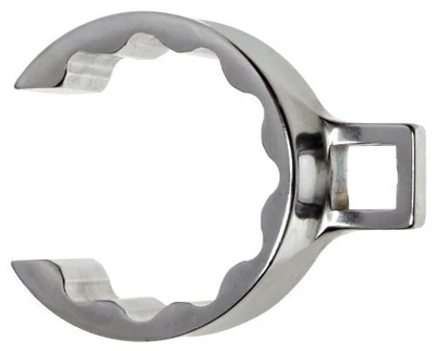 Martin Sprocket & Gear MRTSC54 Martin Forged Alloy Steel 1-11/16" Opening Flare Nut 1/2" Drive Crowfoot Wrench, 12 Points, 1-33/64" Length, Chrome Finish