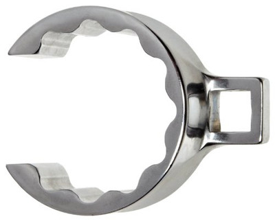Martin Sprocket & Gear MRTSC50 Martin Forged Alloy Steel 1-9/16" Opening Flare Nut 1/2" Drive Crowfoot Wrench, 12 Points, 1-27/64" Length, Chrome Finish