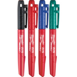 MILWAUKEE MLW48-22-3106 Inkzall Fine Point Colored Markers, 4 Pack Electric Tools
