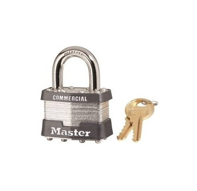 Laminated Steel Lock, 1-3/4" Wide Body, 15/16" Shackle Clearance, Keyed Alike #2126, Boxed MASTERLOCK MSL1KA#2126