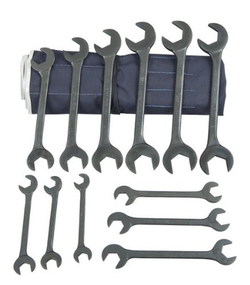 Martin Sprocket & Gear MRTBOB18K Martin Hydraulic Wrench Set, 18 Pieces ranging from 11/32" x 11/32" to 1-1/2" x 1-1/2" in Roll Bag, Industrial Black Finish