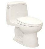 Toto MS854114EG#01 3 x Eco UltraMax One-Piece Toilets (1.28 GPF) with 3 Wax Rings & 3 Toilet Seats