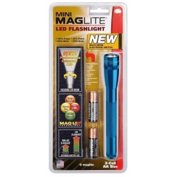 Mag Instrument MAGSP2211H Maglite Mini LED 2-Cell AA Flashlight with Holster, Blue