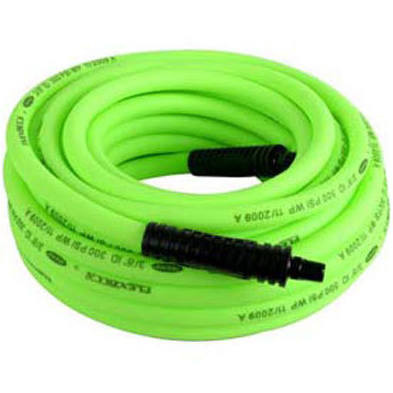 Legacy Manufacturing LEGHFZ1250YW4 Flexzilla Air Hose, 1/2 in. x 50 ft., 1/2 in. MNPT Fittings, Heavy Duty, Lightweight, Hybrid, ZillaGreen -