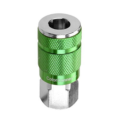 Legacy Manufacturing LEGA71410B ColorConnex Coupler, ARO Type B, 1/4 in. FNPT, Green -