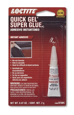 Loctite Coproration LCT37391 Loctite Quick Gel Instant Adhesive Super Glue Tube, 2-gram