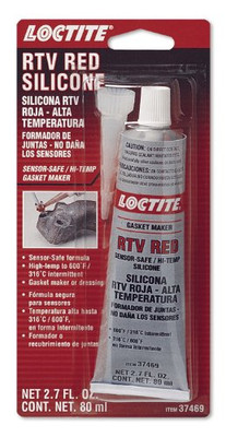 Loctite Coproration LCT37469 Loctite Red Hi-Temp Sensor-Safe RTV Silicone Tube, 80-milliliter